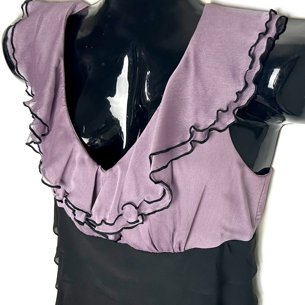 Black and Lavender Mini Dress NWOT - Picture 4 of 10